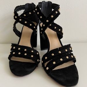 Vince Camuto Suede Heel with Gold Studs